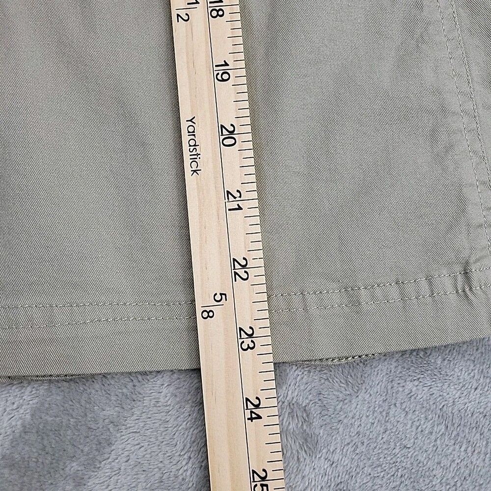 Denim & Company Stretch Twill 3/4‎ Sleeve Button Front Jacket Size 2 Tan Khaki - Picture 12 of 12